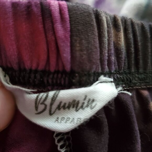 𝅺bluming Apparel Pink Purple Tie Dye Mid Rise Jersey Knit Comfort Shorts Size M - Picture 5 of 6